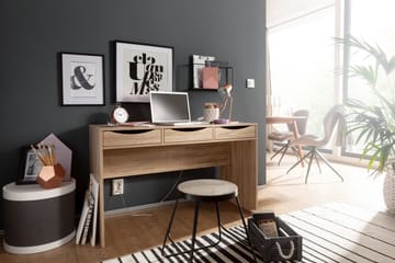 Ryea Skrivbord 120 cm med Förvaring 3 Lådor - Natur - Möbler - Bord