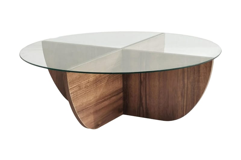 SADOU Soffbord 90x30x90 cm Brun Runt - Bord - Soffbord