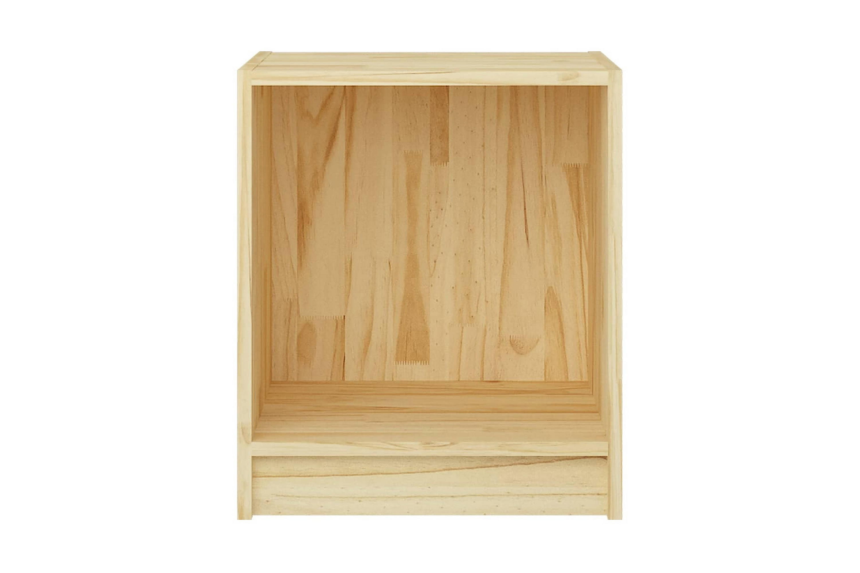 Sängbord 2 st 35,5×33,5×41,5 cm massivt furu – Brun