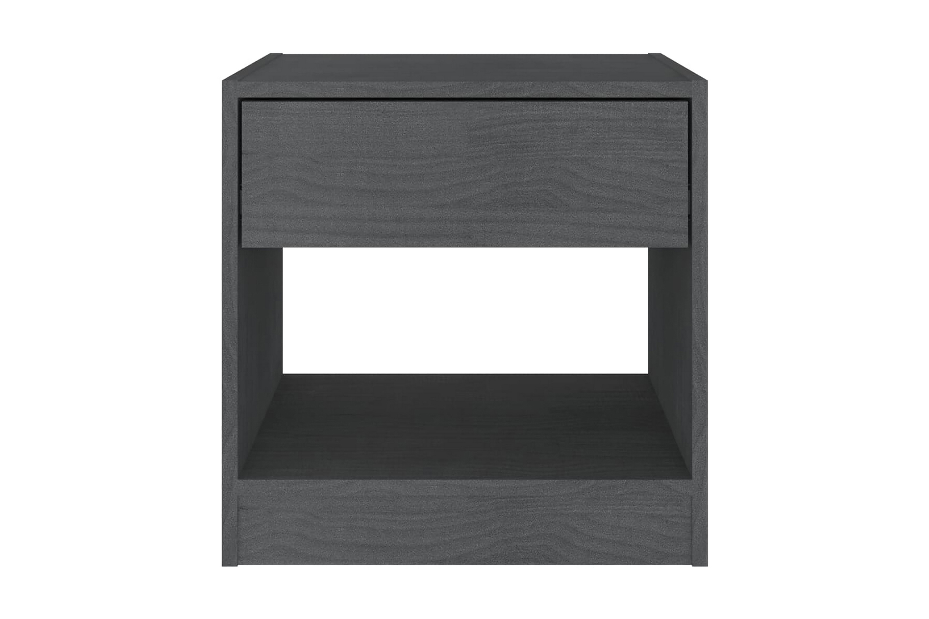 Sängbord 2 st 40x31x40 cm massiv furu grå – Grå