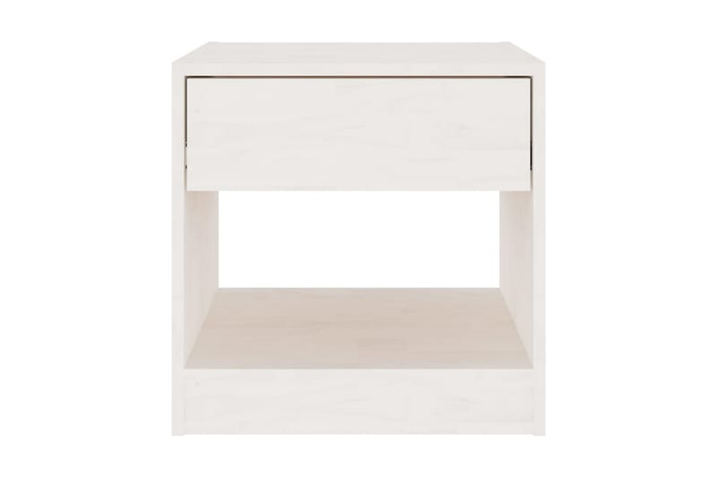 Sängbord 2 st 40x31x40 cm massiv furu vit - Vit - Möbler - Bord