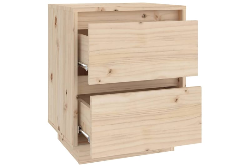 Sängbord 2 st 40x35x50 cm massiv furu - Brun - Möbler - Bord