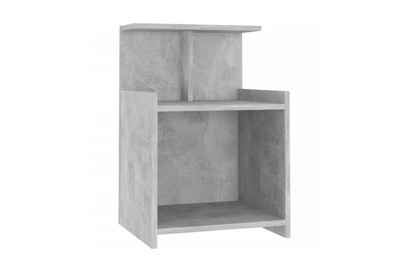 Sängbord 2 st betonggrå 40x35x60 cm spånskiva - Grå - Sängbord - Bord