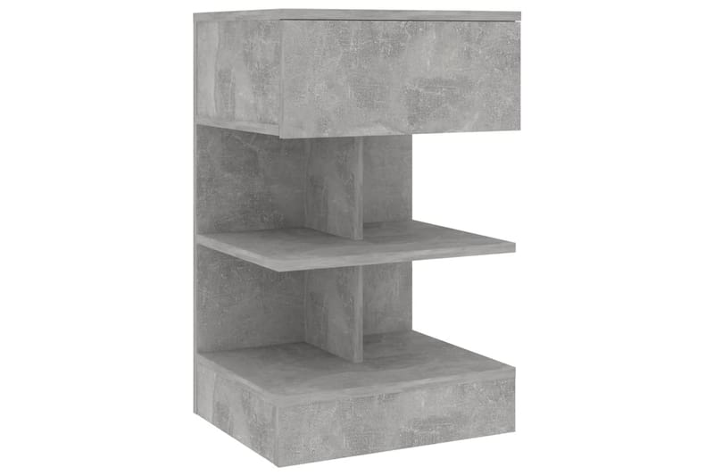 Sängbord 2 st betonggrå 40x35x65 cm - Grå - Sängbord - Bord