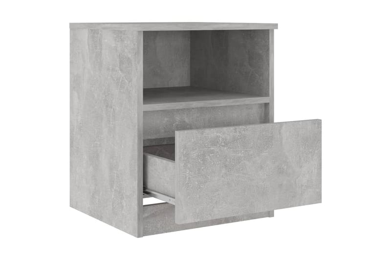Sängbord 2 st betonggrå 40x40x50cm spånskiva - Grå - Sängbord - Bord