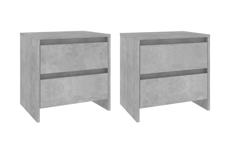 Sängbord 2 st betonggrå 45x34,5x44,5 cm spånskiva - Grå - Möbler - Bord