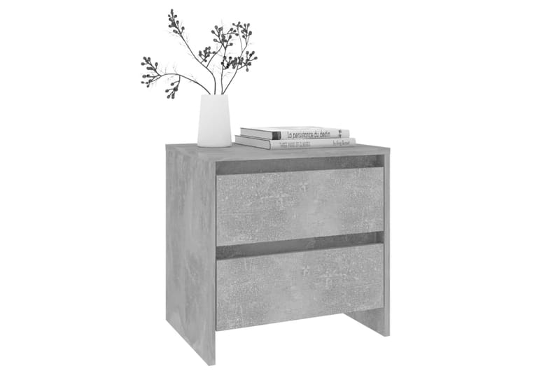Sängbord 2 st betonggrå 45x34,5x44,5 cm spånskiva - Grå - Möbler - Bord