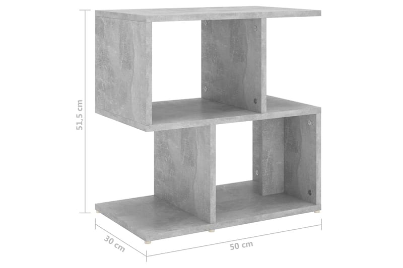 Sängbord 2 st Betonggrå 50x30x51,5 cm spånskiva - Grå - Möbler - Bord