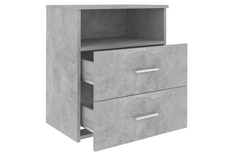 Sängbord 2 st betonggrå 50x32x60 cm - Grå - Sängbord - Bord