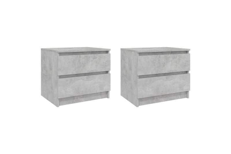 Sängbord 2 st betonggrå 50x39x43,5 cm spånskiva - Grå - Möbler - Bord