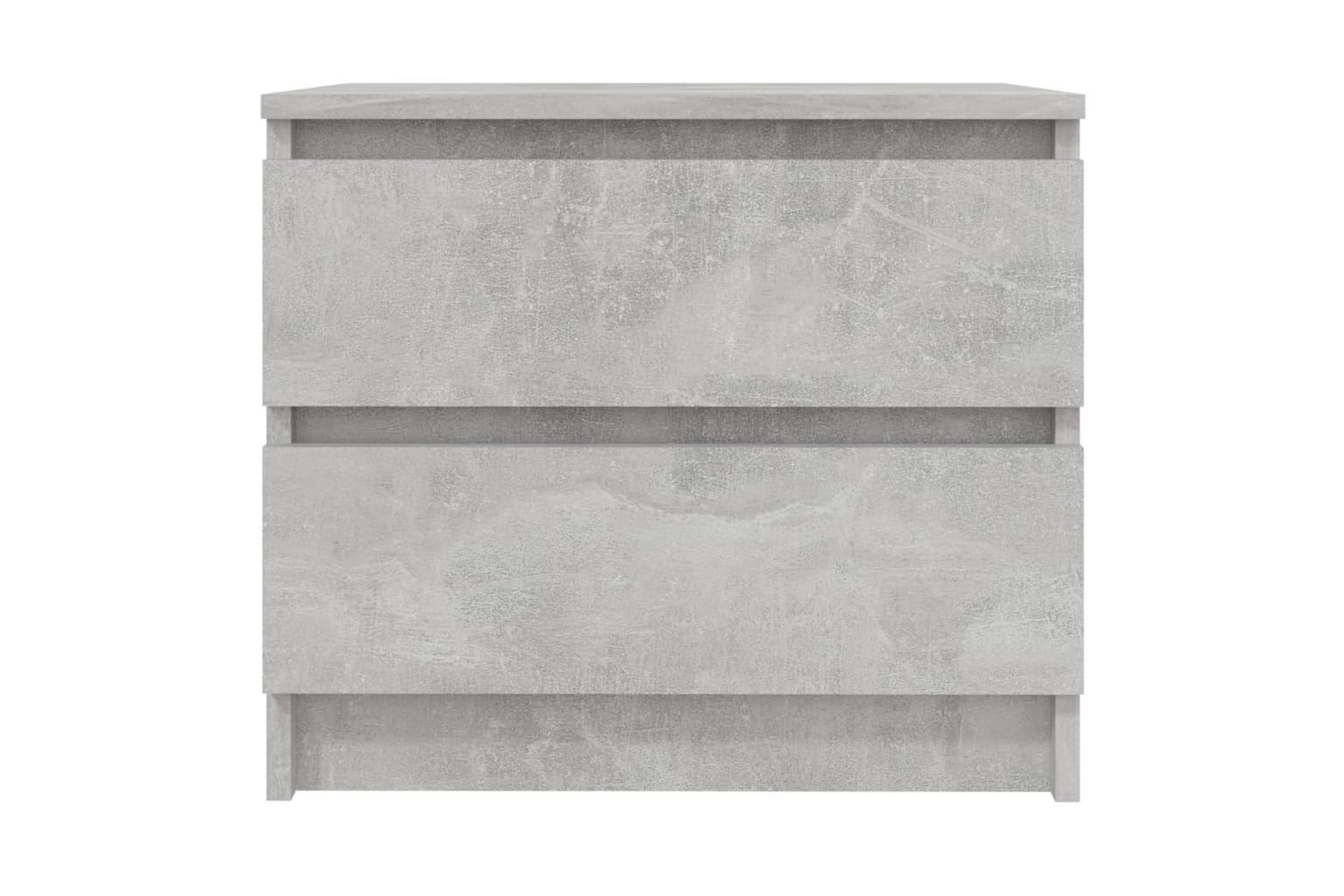 Sängbord 2 st betonggrå 50x39x43,5 cm spånskiva – Grå