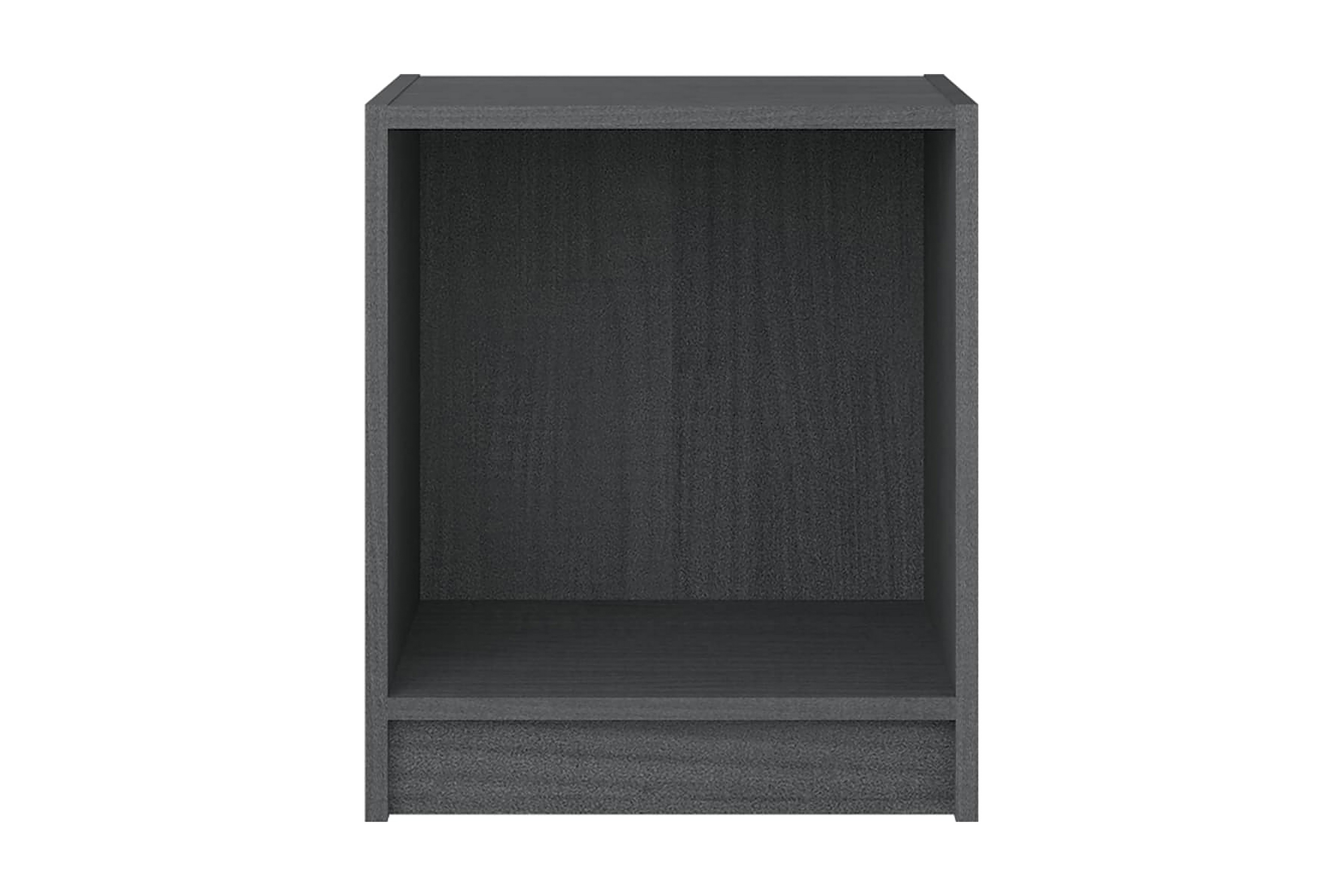 Sängbord 2 st grå 35,5×33,5×41,5 cm massivt furu – Grå