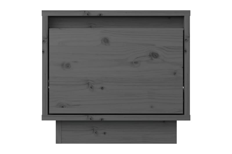 Sängbord 2 st grå 35x34x32 cm massiv furu - Grå - S�ängbord - Bord