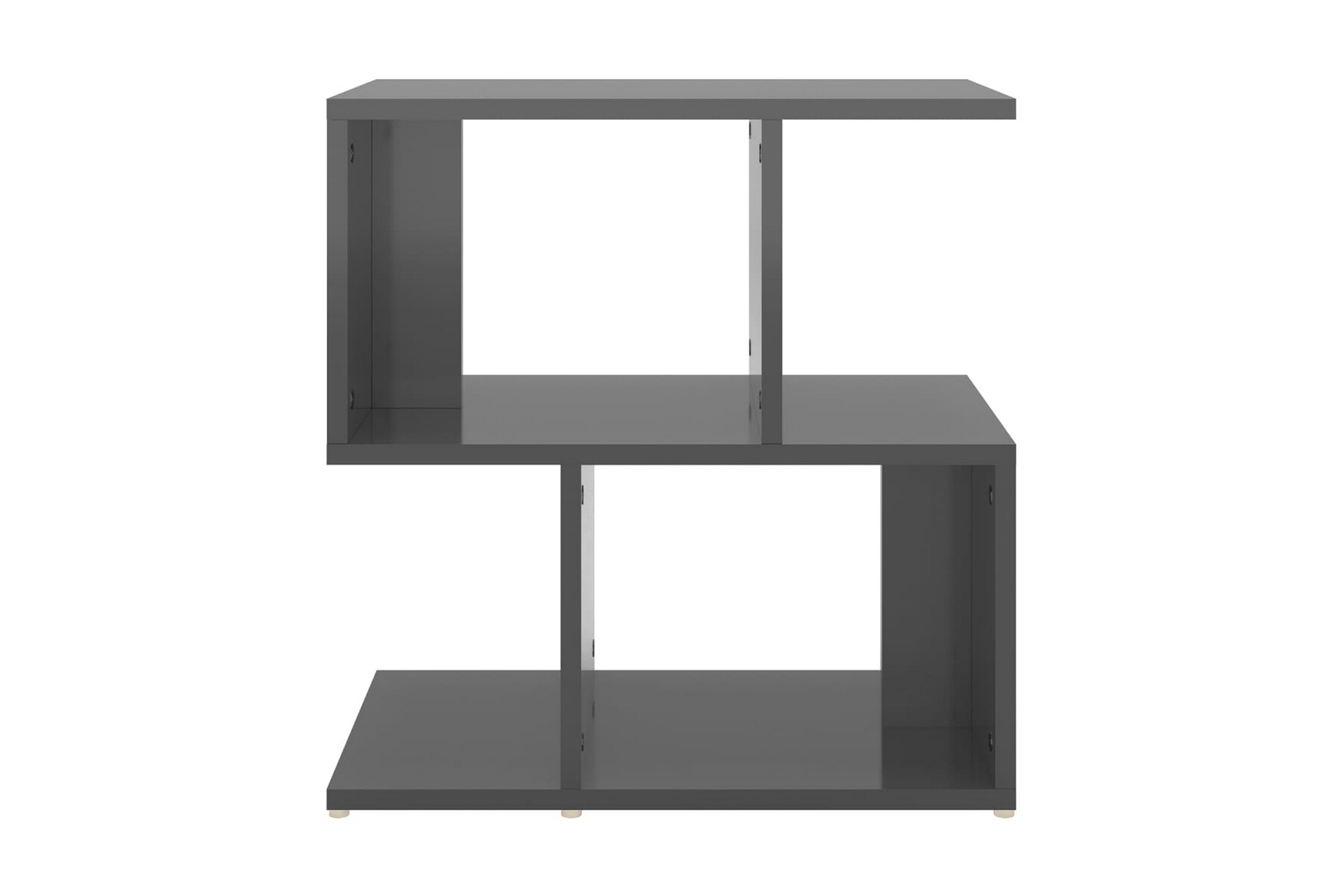 Sängbord 2 st grå högglans 50x30x51,5 cm spånskiva – Grå
