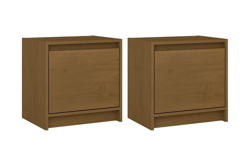 Sängbord 2 st honungsbrun 40x30,5x40 cm massiv furu - Brun - Möbler - Bord