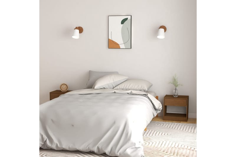 Sängbord 2 st honungsbrun 40x31x40 cm massiv furu - Brun - Möbler - Bord