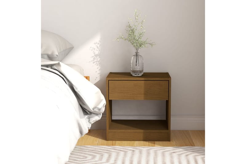 Sängbord 2 st honungsbrun 40x31x40 cm massiv furu - Brun - Möbler - Bord