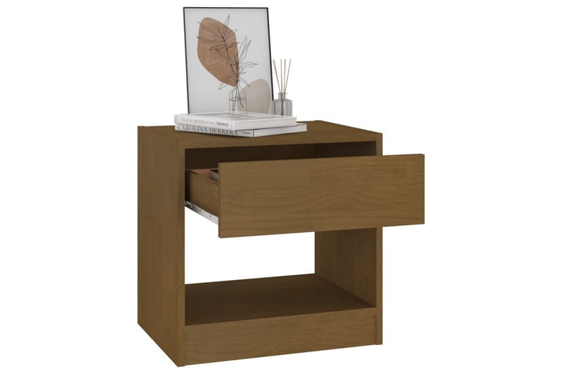 Sängbord 2 st honungsbrun 40x31x40 cm massiv furu - Brun - Möbler - Bord