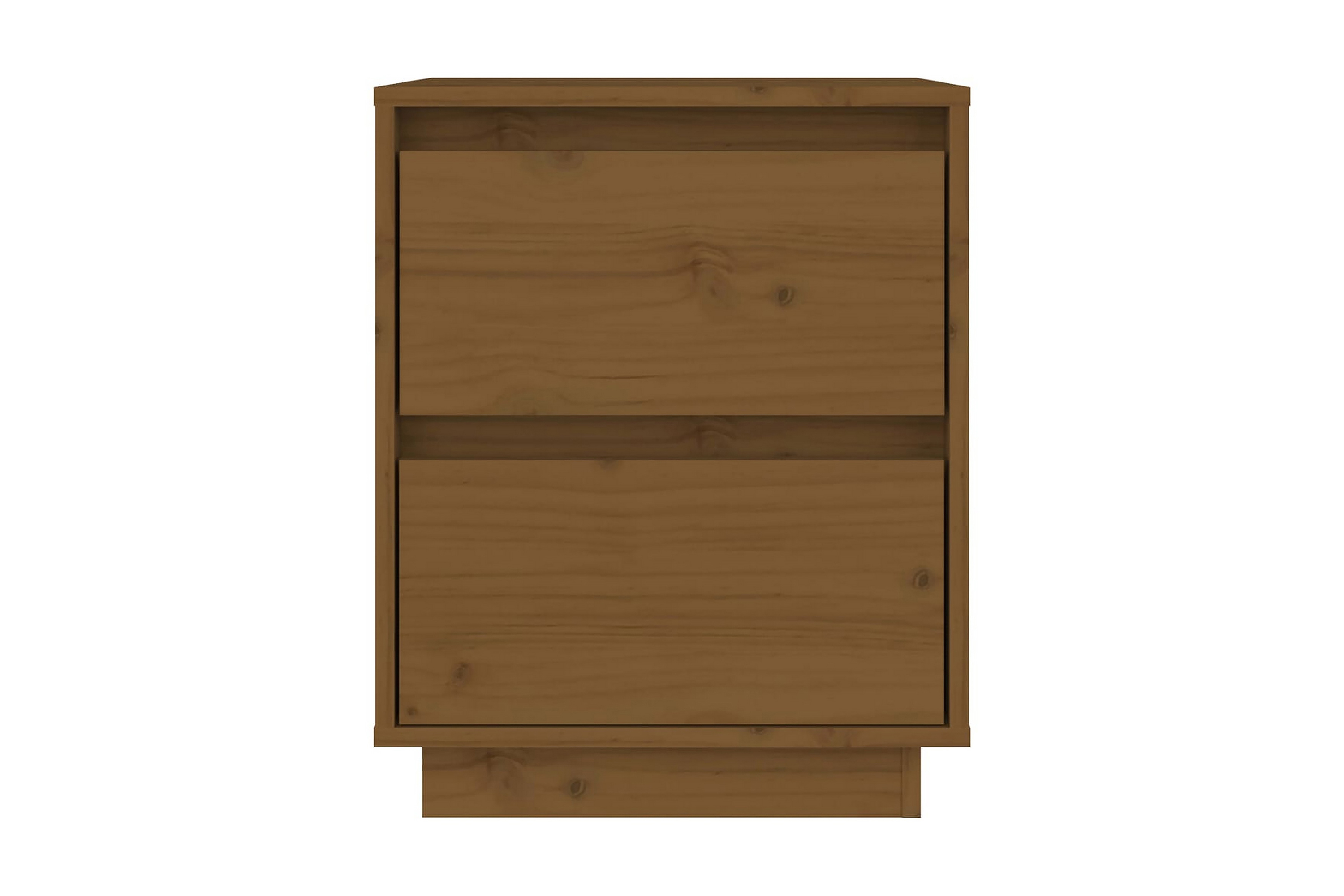 Sängbord 2 st honungsbrun 40x35x50 cm massiv furu – Brun