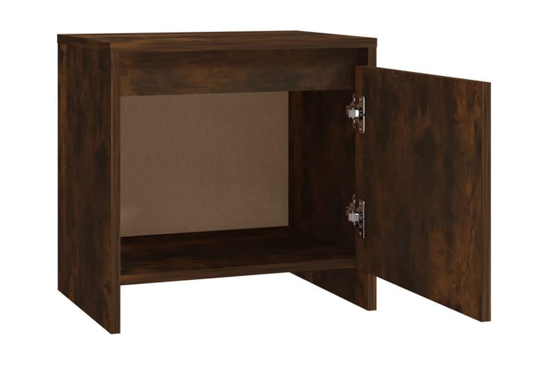 Sängbord 2 st rökfärgad ek 45x34x44,5 cm spånskiva - Brun - Möbler - Bord