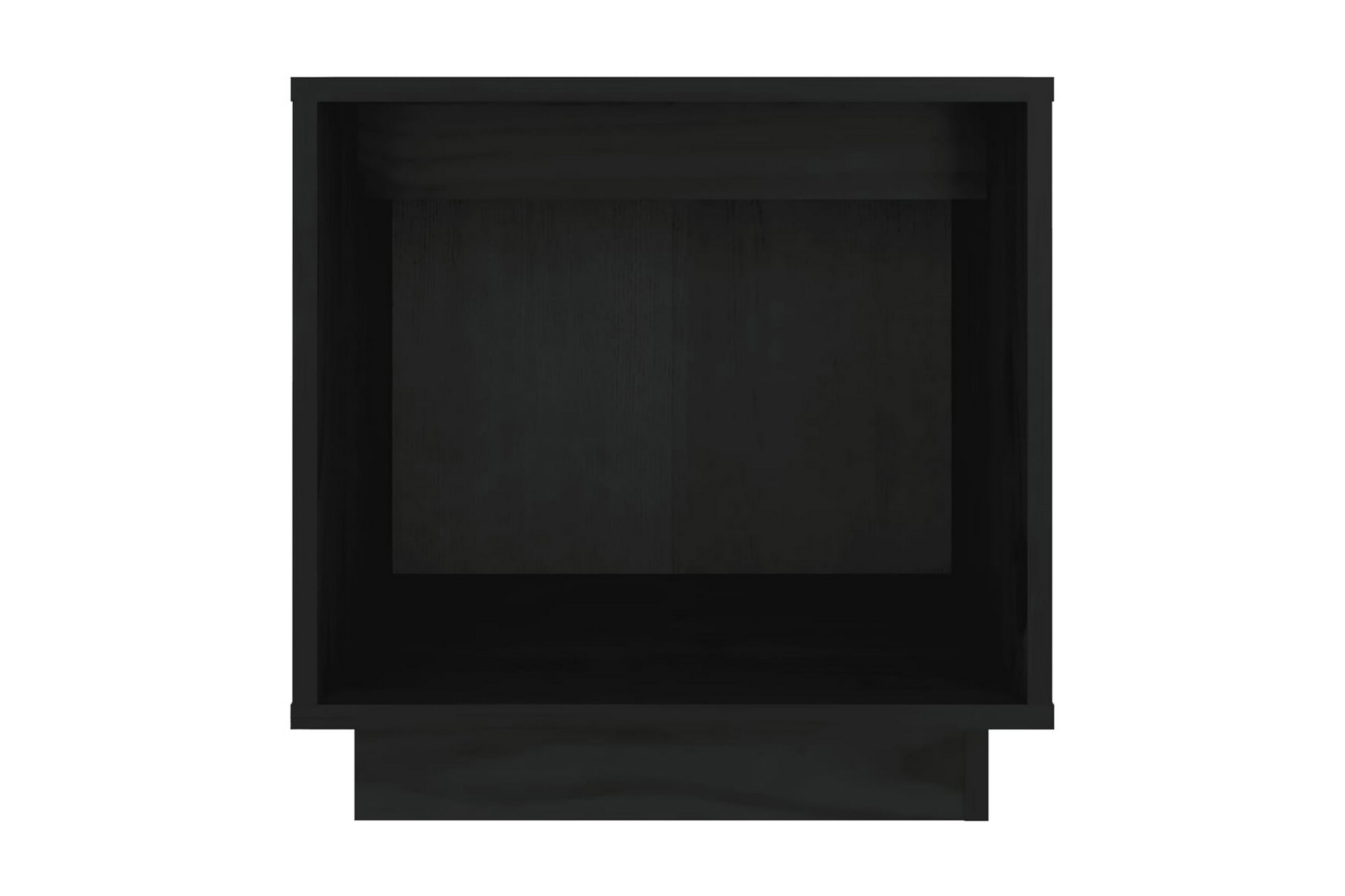 Sängbord 2 st svart 40x30x40 cm massiv furu – Svart