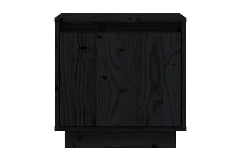 Sängbord 2 st svart 40x30x40 cm massiv furu - Svart - Sängbord - Bord