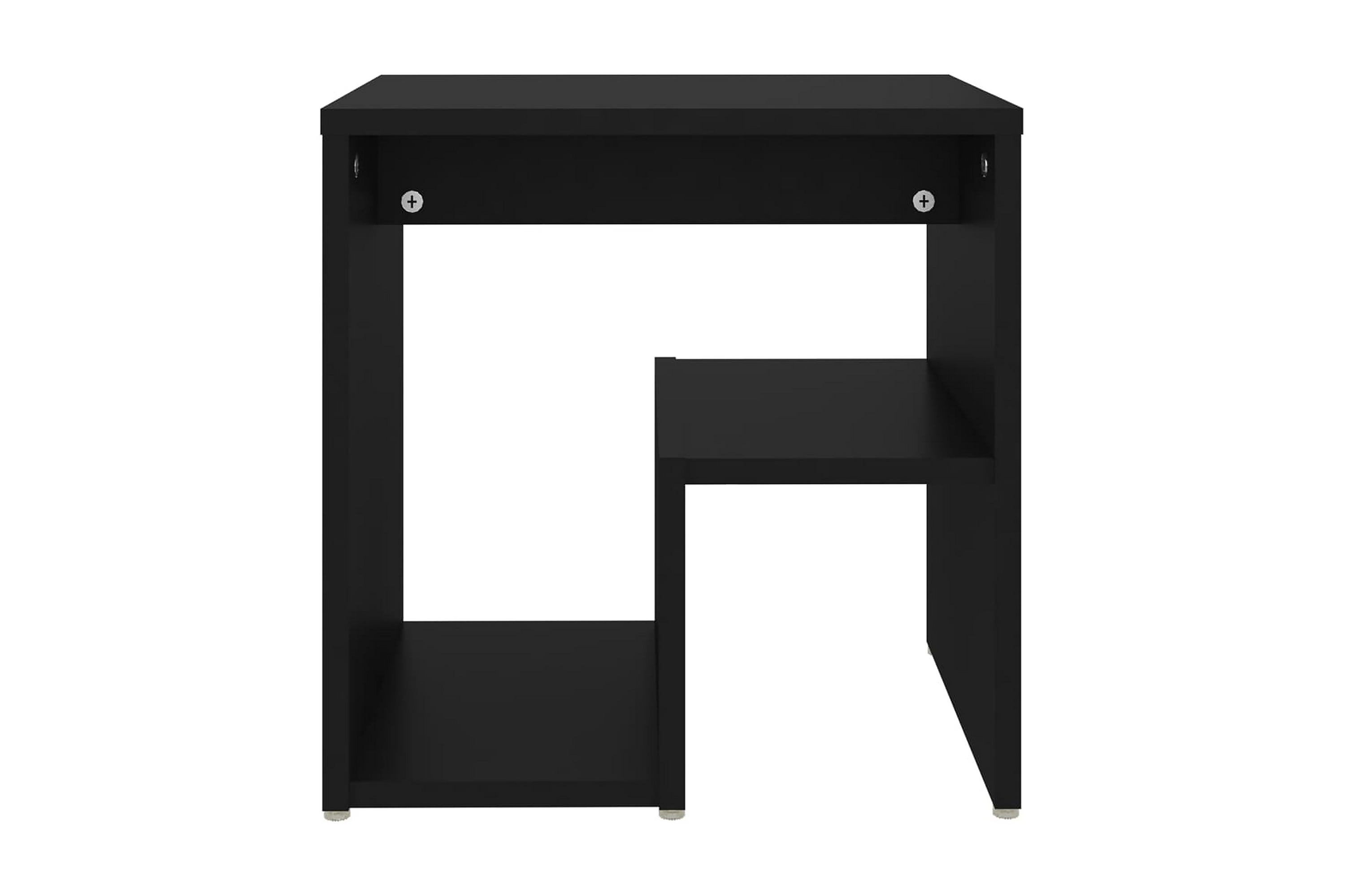 Sängbord 2 st svart 40x30x40 cm spånskiva – Svart