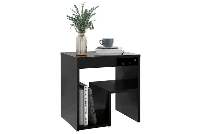 Sängbord 2 st svart 40x30x40 cm spånskiva - Svart - Möbler - Bord
