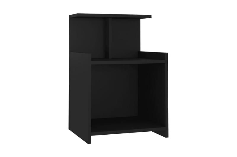 Sängbord 2 st svart 40x35x60 cm spånskiva - Svart - Möbler - Bord