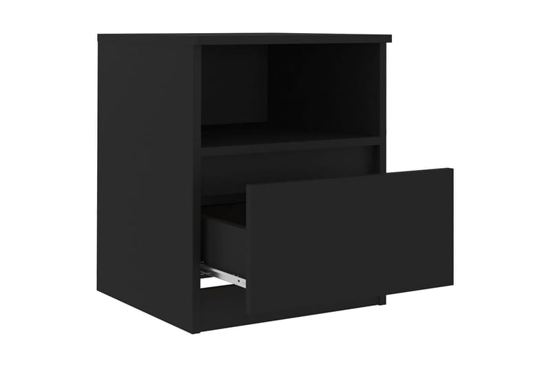 Sängbord 2 st svart 40x40x50cm spånskiva - Svart - Sängbord - Bord