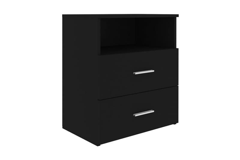 Sängbord 2 st svart 50x32x60 cm spånskiva - Svart - Möbler - Bord