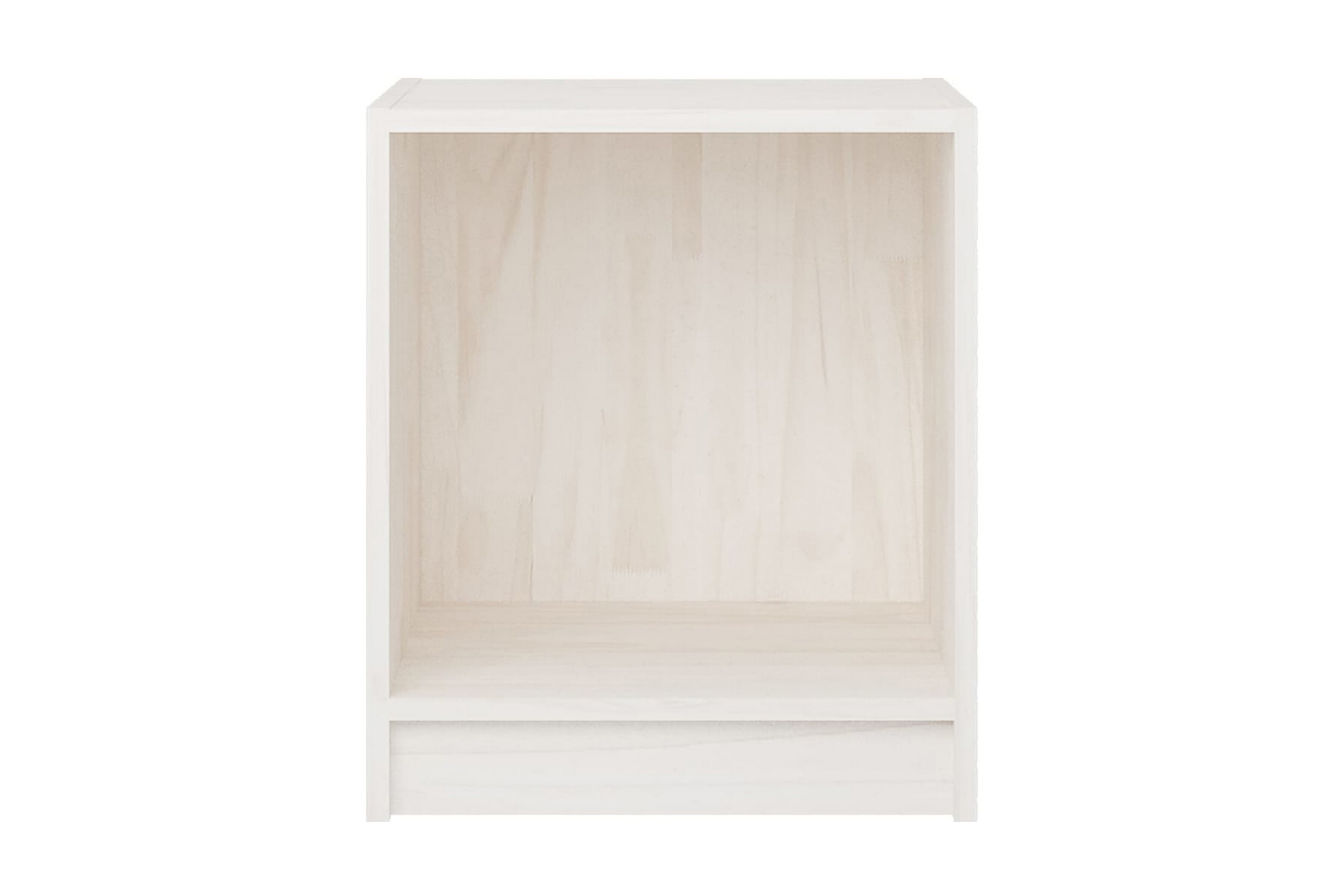 Sängbord 2 st vit 35,5×33,5×41,5 cm massivt furu – Vit