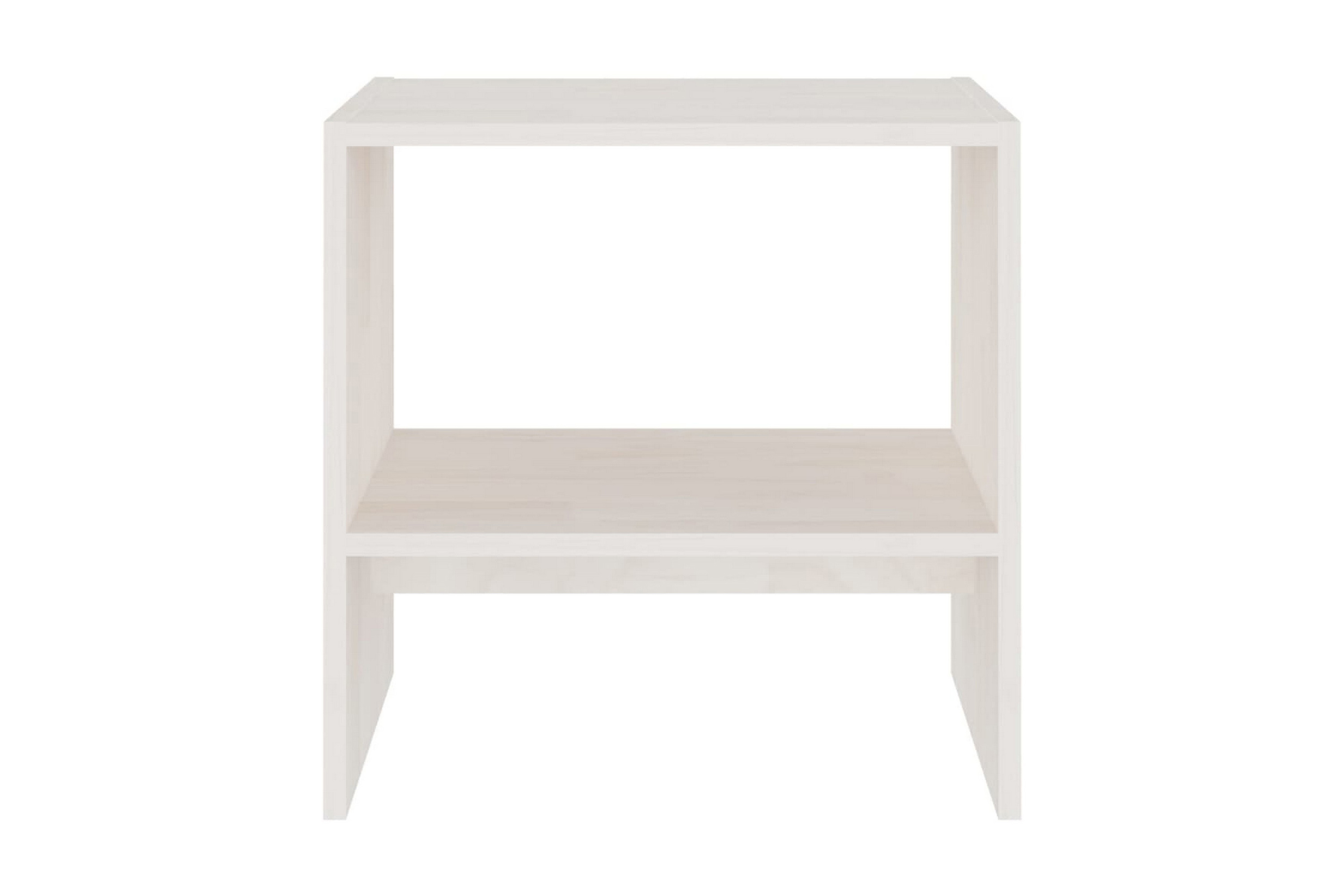 Sängbord 2 st vit 40×30,5×40 cm massiv furu – Vit