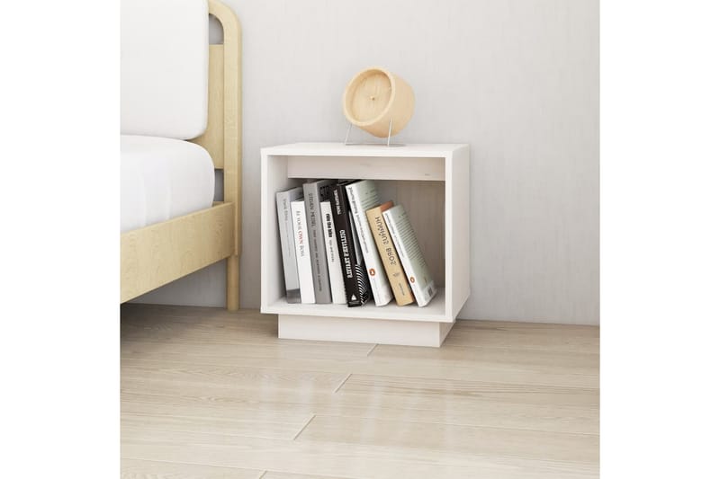 Sängbord 2 st vit 40x30x40 cm massiv furu - Vit - Möbler - Bord