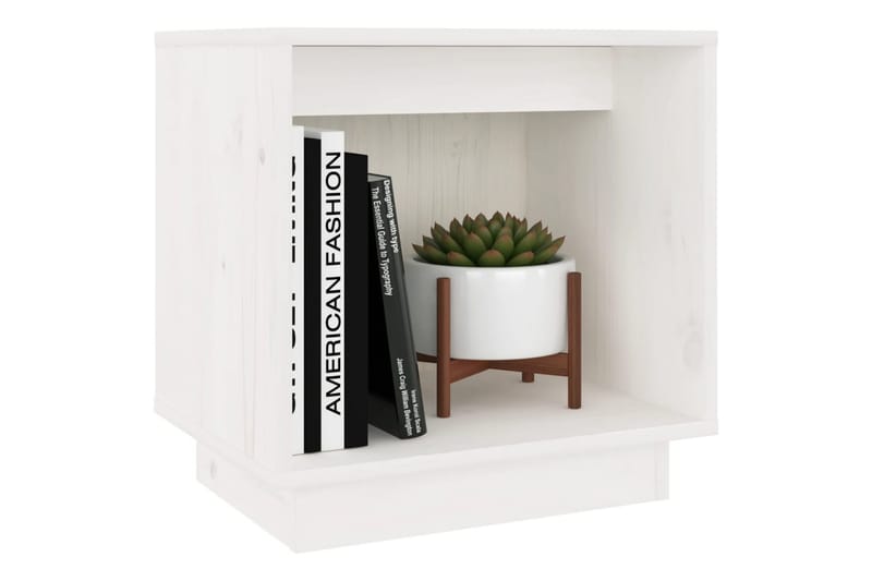 Sängbord 2 st vit 40x30x40 cm massiv furu - Vit - Möbler - Bord