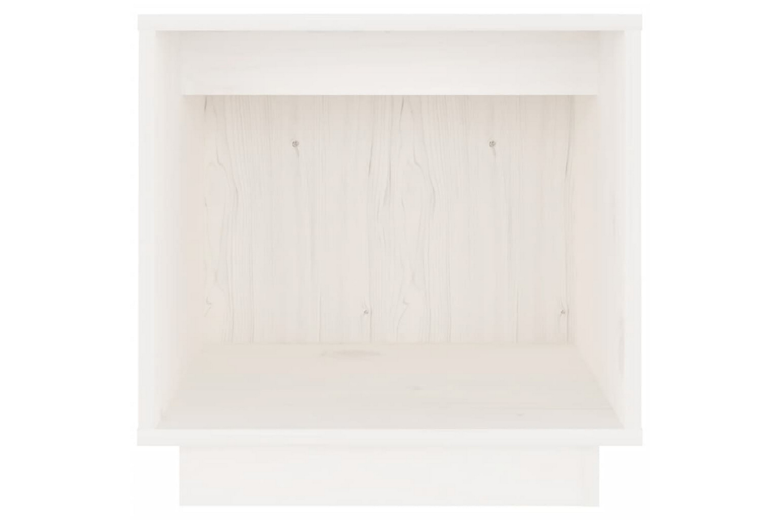 Sängbord 2 st vit 40x30x40 cm massiv furu – Vit