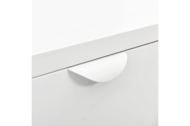 Sängbord 2 st vit 40x30x54,5 cm stål och glas - Vit - Sängbord - Bord