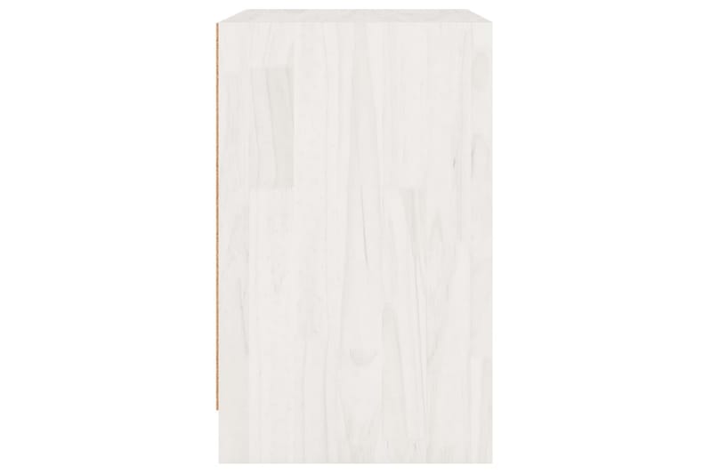 Sängbord 2 st vit 40x31x50 cm massivt furu - Vit - Sängbord - Bord