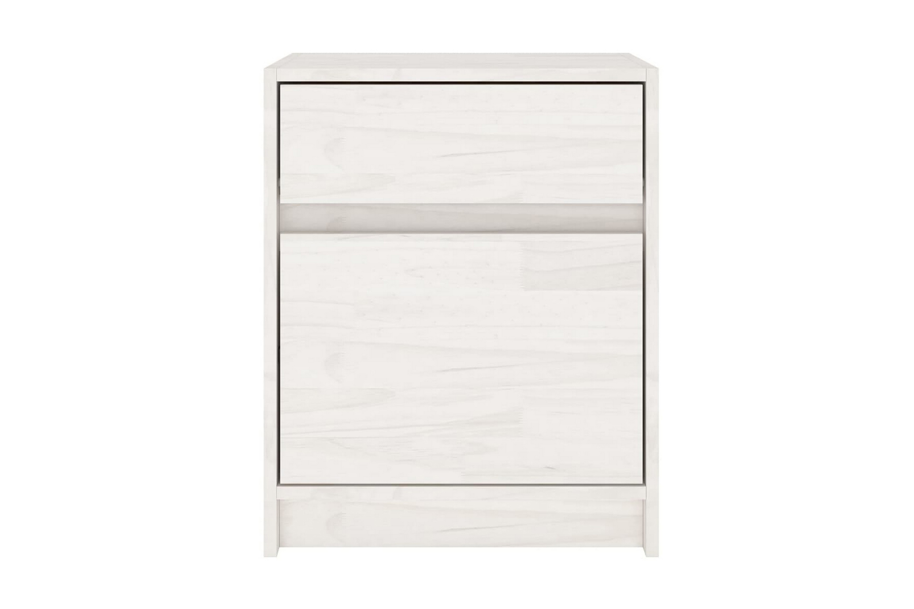 Sängbord 2 st vit 40x31x50 cm massivt furu – Vit