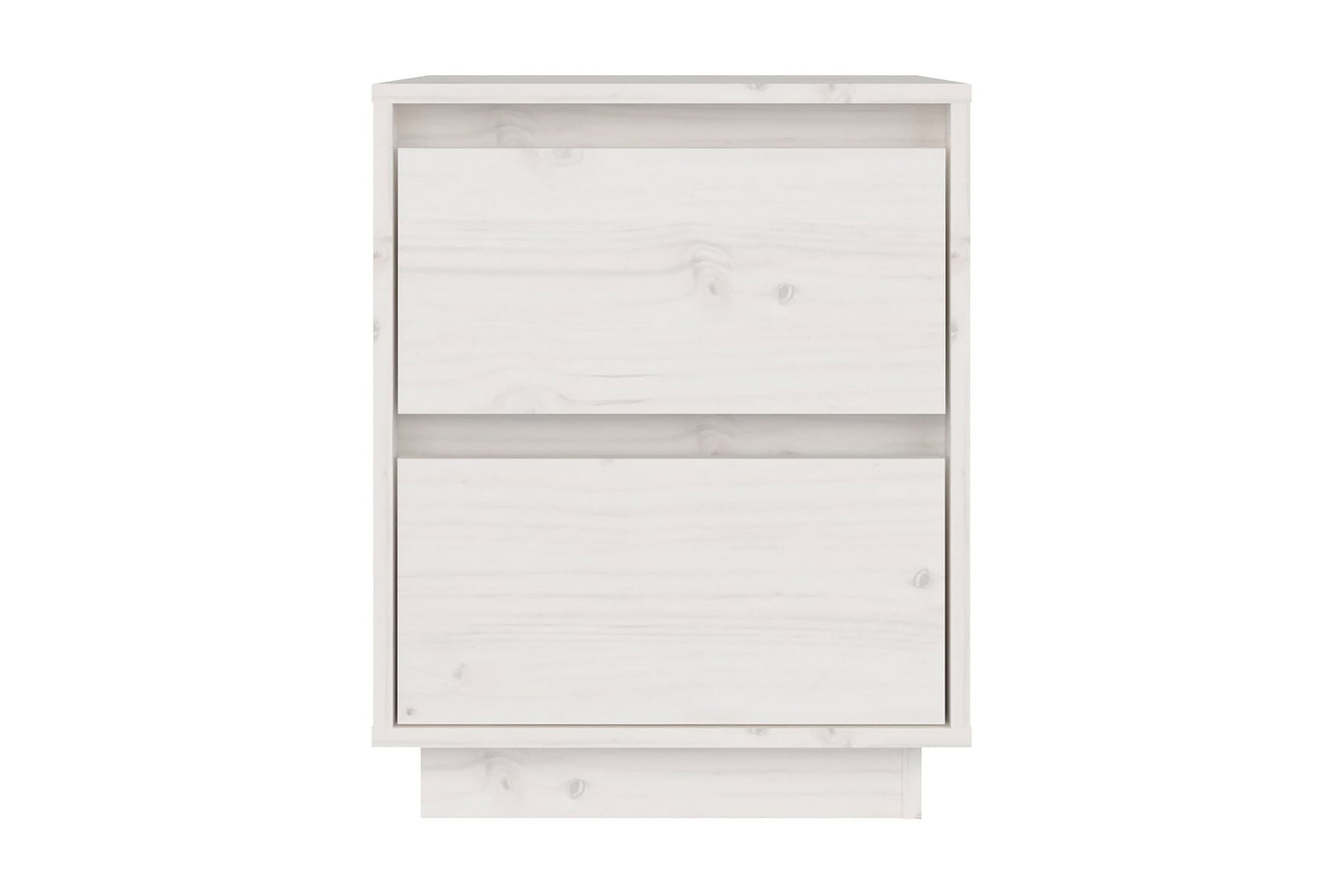 Sängbord 2 st vit 40x35x50 cm massiv furu – Vit