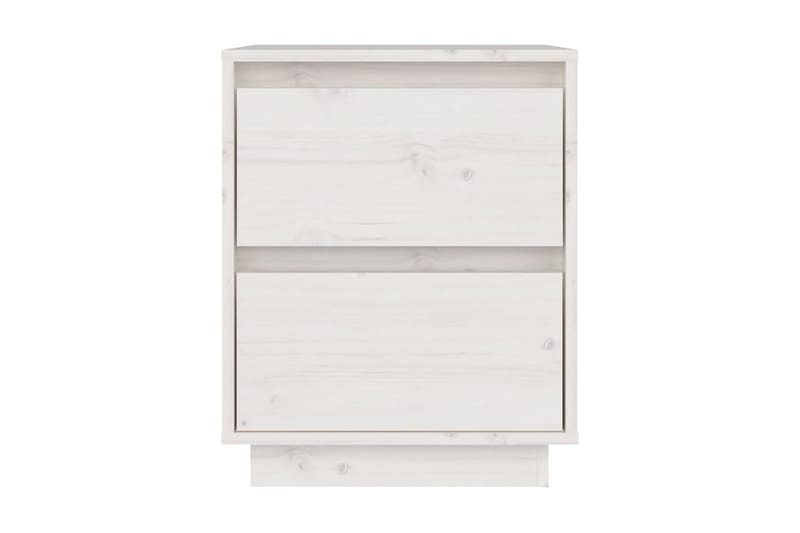 Sängbord 2 st vit 40x35x50 cm massiv furu - Vit - Sängbord - Bord