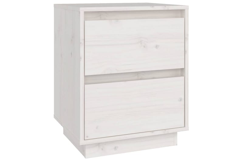 Sängbord 2 st vit 40x35x50 cm massiv furu - Vit - Möbler - Bord
