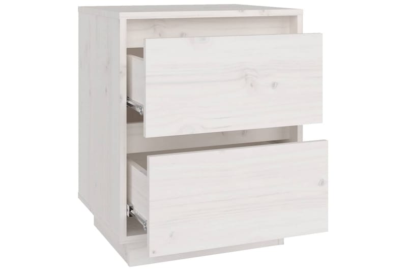 Sängbord 2 st vit 40x35x50 cm massiv furu - Vit - Möbler - Bord