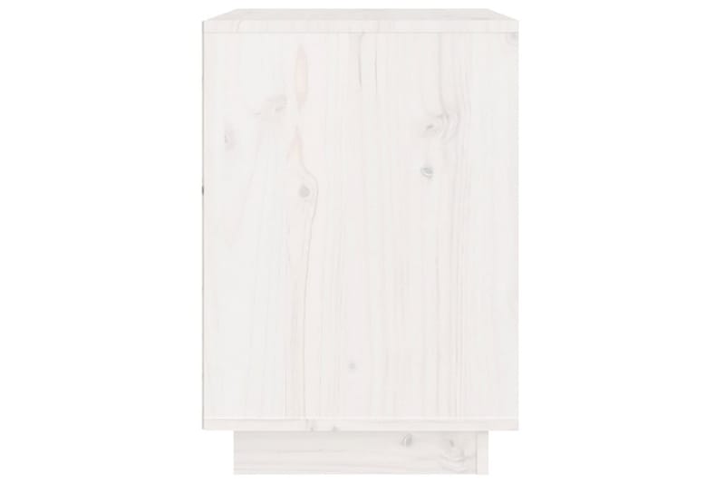 Sängbord 2 st vit 40x35x50 cm massiv furu - Vit - Möbler - Bord