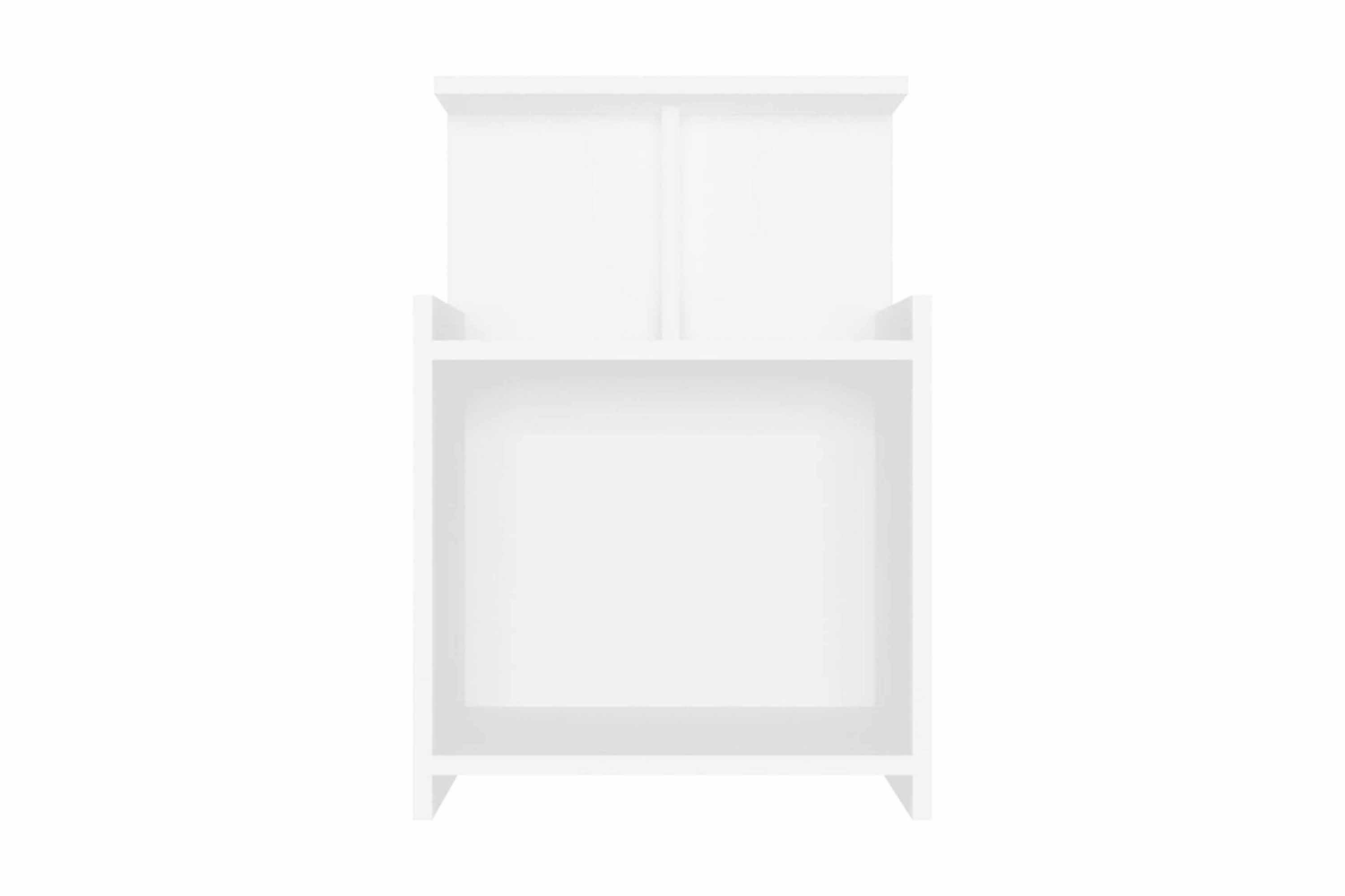 Sängbord 2 st vit 40x35x60 cm spånskiva – Vit