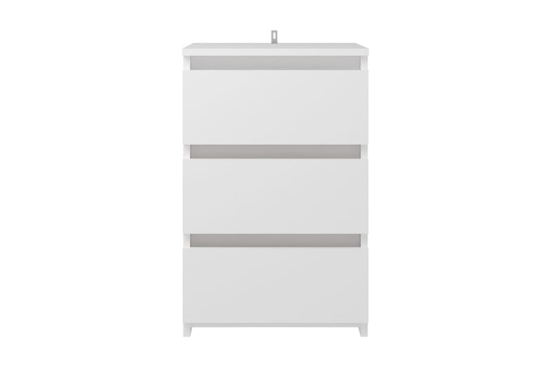 Sängbord 2 st vit 40x35x62,5 cm spånskiva - Vit - Möbler - Bord