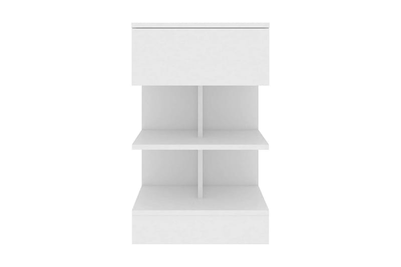Sängbord 2 st vit 40x35x65 cm spånskiva - Vit - Möbler - Bord