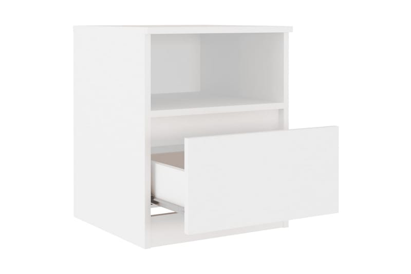 Sängbord 2 st vit 40x40x50 cm spånskiva - Vit - Möbler - Bord