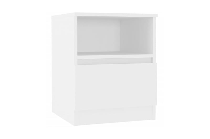 Sängbord 2 st vit 40x40x50 cm spånskiva - Vit - Möbler - Bord