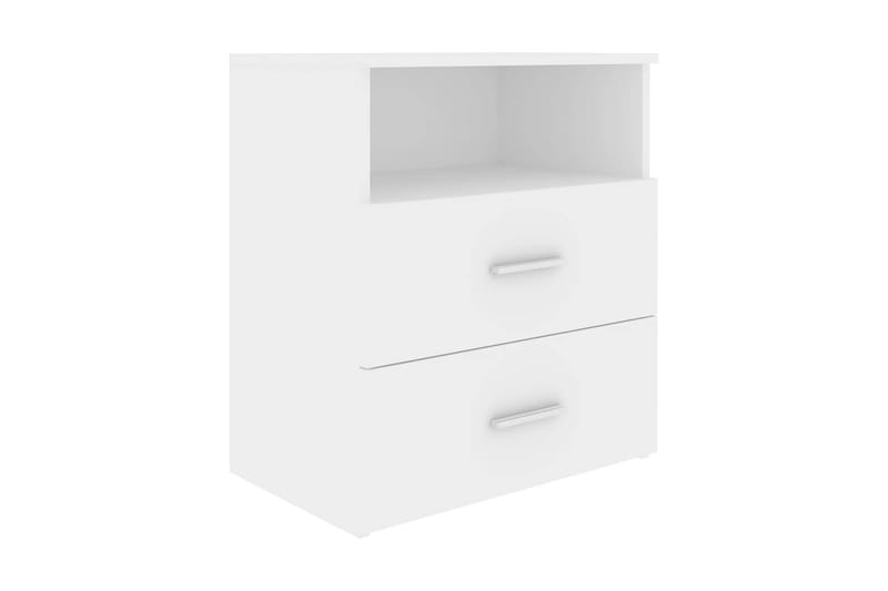 Sängbord 2 st vit 50x32x60 cm spånskiva - Vit - Möbler - Bord